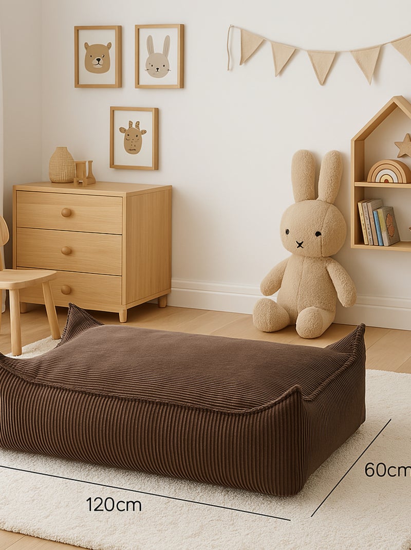 Pouf Chambre Enfant - Fauteuil Poire Confortable Rose - Kiabi