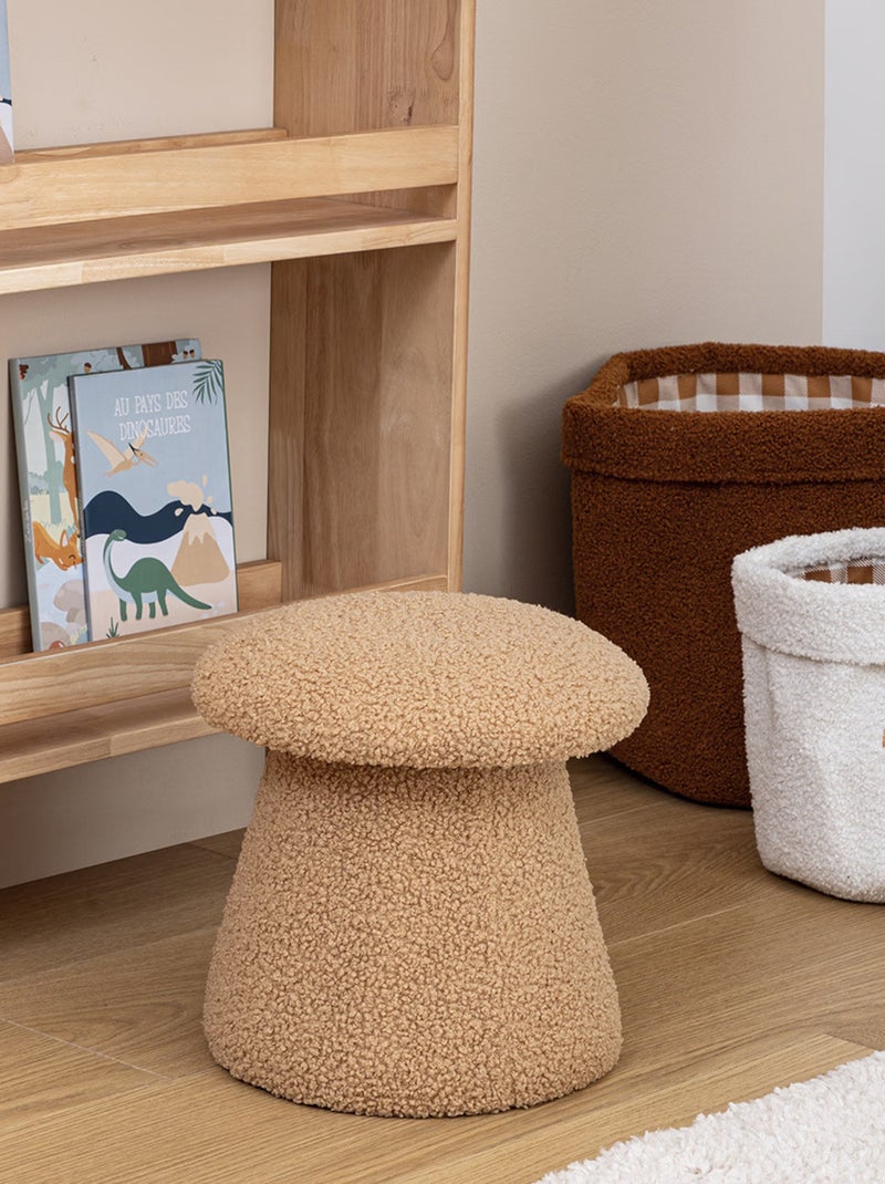 Pouf champignon bouclette Marron clair - Kiabi