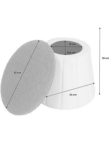 Pouf champignon enfant avec rangement teddy et velours Shroumy