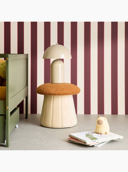 Pouf champignon enfant avec rangement teddy et velours Shroumy - Kiabi