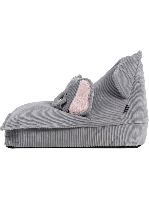 Pouf chauffeuse animal avec coussin assorti pour enfant en velours côtelé - icon - Kiabi