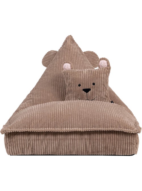 Pouf chauffeuse animal avec coussin assorti pour enfant en velours côtelé - icon - Kiabi