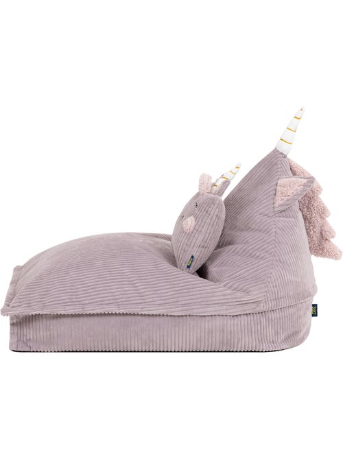 Pouf chauffeuse animal avec coussin assorti pour enfant en velours côtelé - icon - Kiabi
