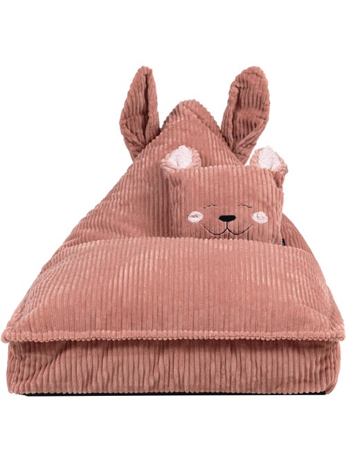 Pouf chauffeuse animal avec coussin assorti pour enfant en velours côtelé - icon - Kiabi