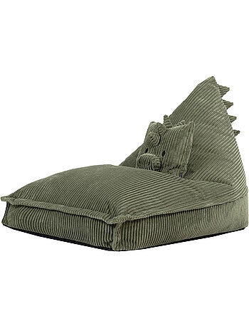 Pouf chauffeuse animal avec coussin assorti pour enfant en velours côtelé - icon