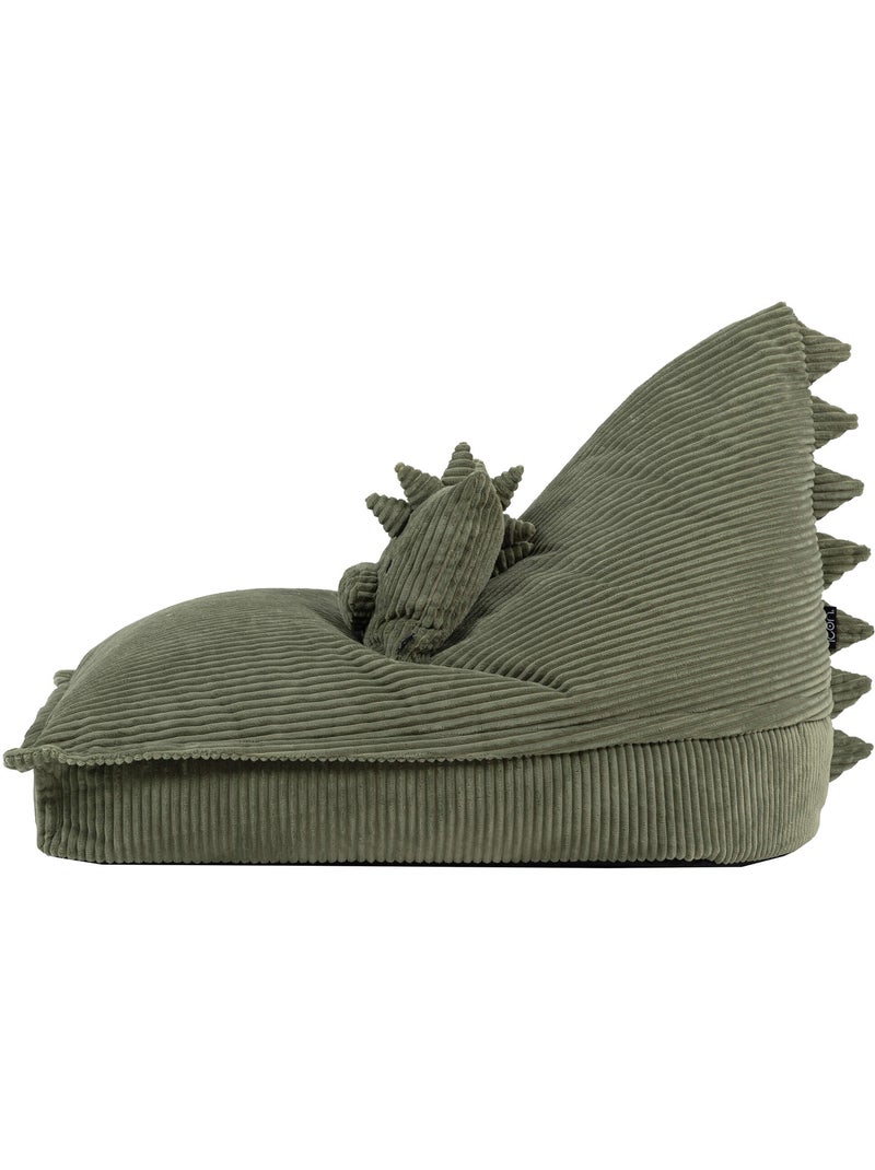 Pouf chauffeuse animal avec coussin assorti pour enfant en velours côtelé - icon Vert - Kiabi