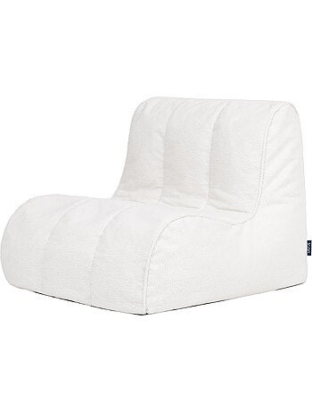 Pouf chauffeuse fauteuil de sol relax swoop en bouclette - icon