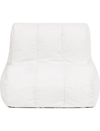 Pouf chauffeuse fauteuil de sol relax swoop en bouclette - icon