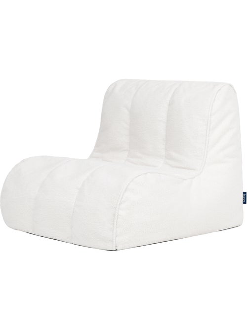 Pouf chauffeuse fauteuil de sol relax swoop en bouclette - icon - Kiabi