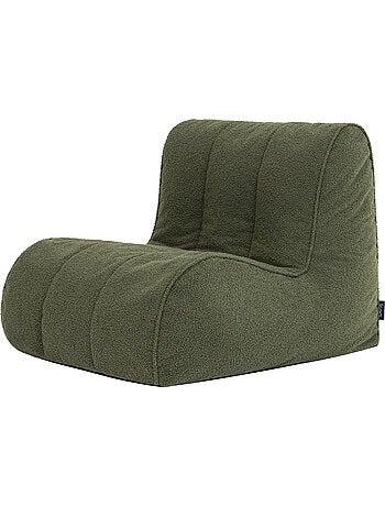 Pouf chauffeuse fauteuil de sol relax swoop en bouclette - icon