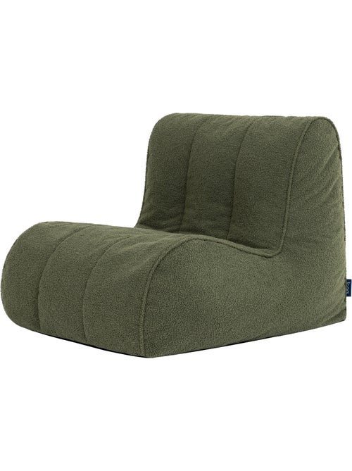 Pouf chauffeuse fauteuil de sol relax swoop en bouclette - icon - Kiabi