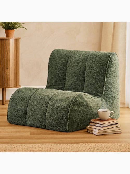 Pouf chauffeuse fauteuil de sol relax swoop en bouclette - icon - Kiabi