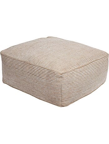 Pouf chenille beige SPONGE