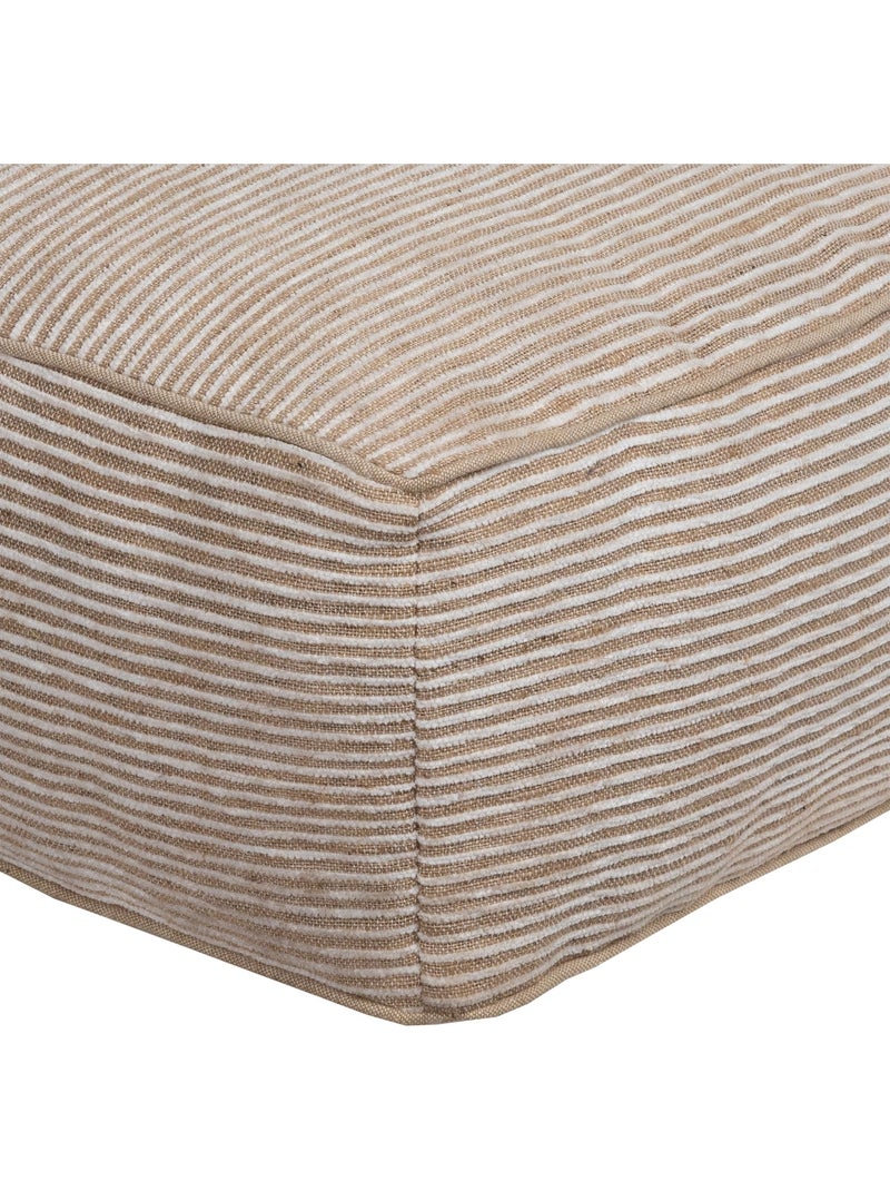 Pouf chenille beige SPONGE Beige - Kiabi