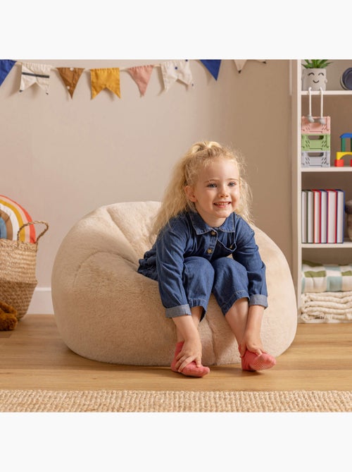 Pouf classique enfant imitation fourure - icon - Kiabi