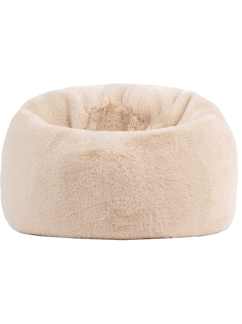 Pouf classique enfant imitation fourure - icon Beige - Kiabi