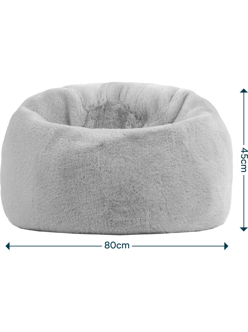 Pouf classique enfant imitation fourure - icon Beige - Kiabi