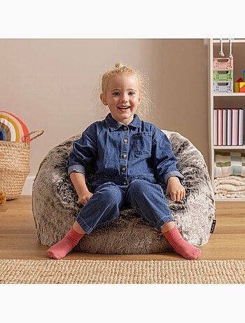 Pouf classique enfant imitation fourure - icon
