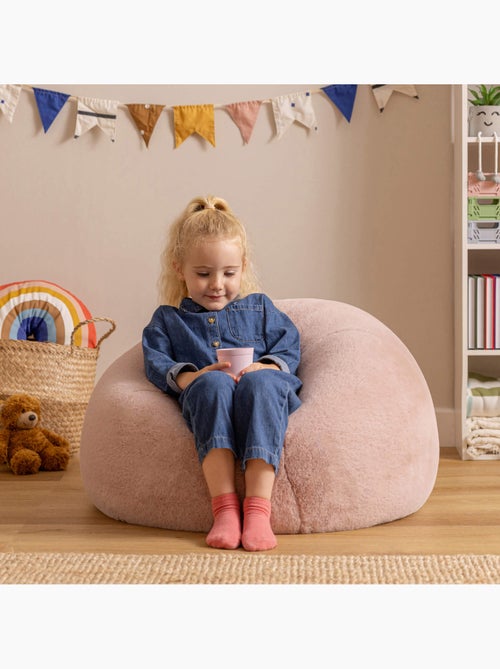Pouf classique enfant imitation fourure - icon - Kiabi