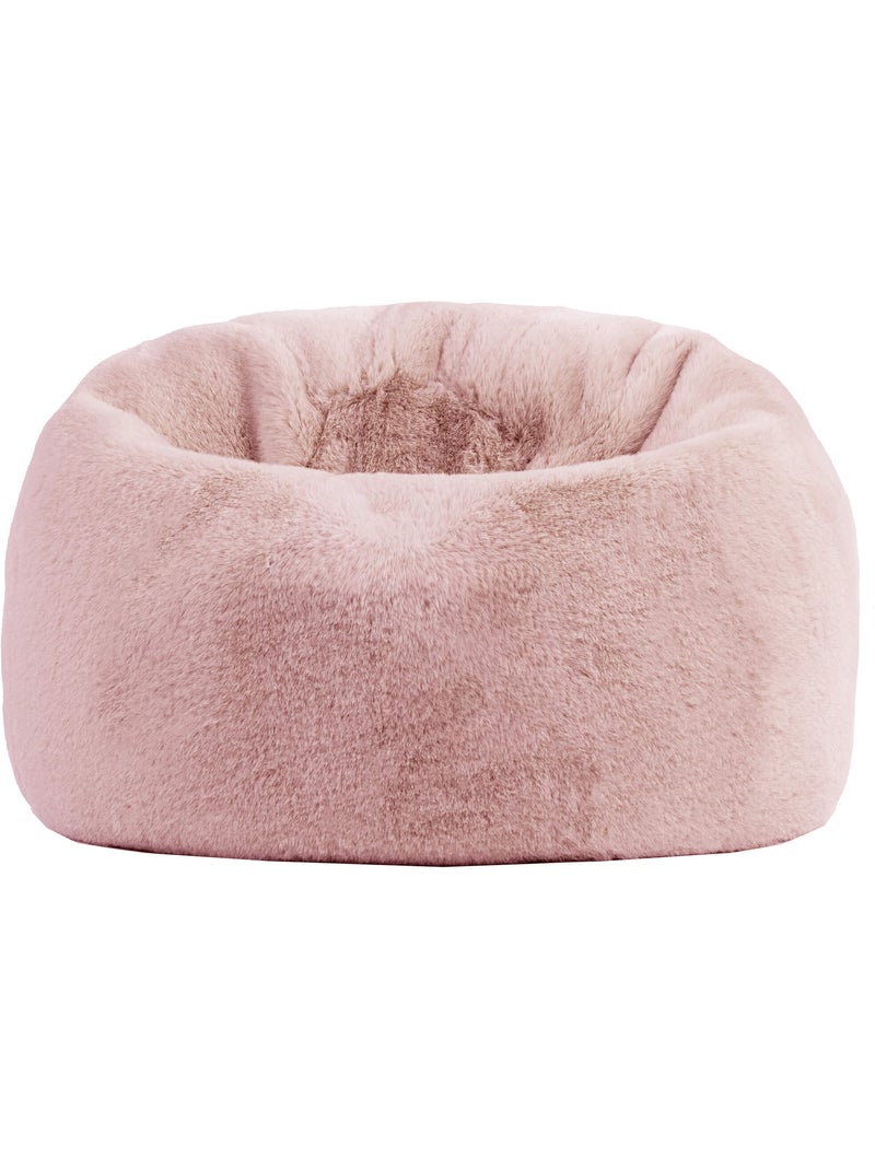 Pouf classique enfant imitation fourure - icon Rose clair - Kiabi