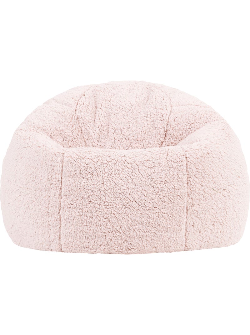 Pouf classique large enfant en polaire peluche douce - icon Rose clair - Kiabi