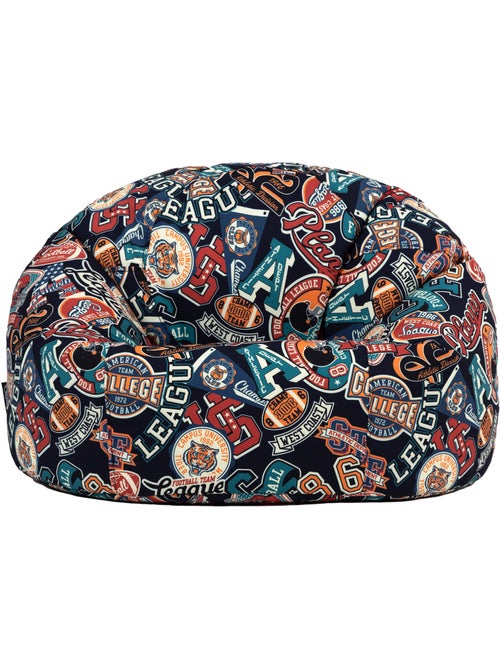 Pouf classique large enfant intérieur et extérieur à imprimé ludique - icon - Kiabi
