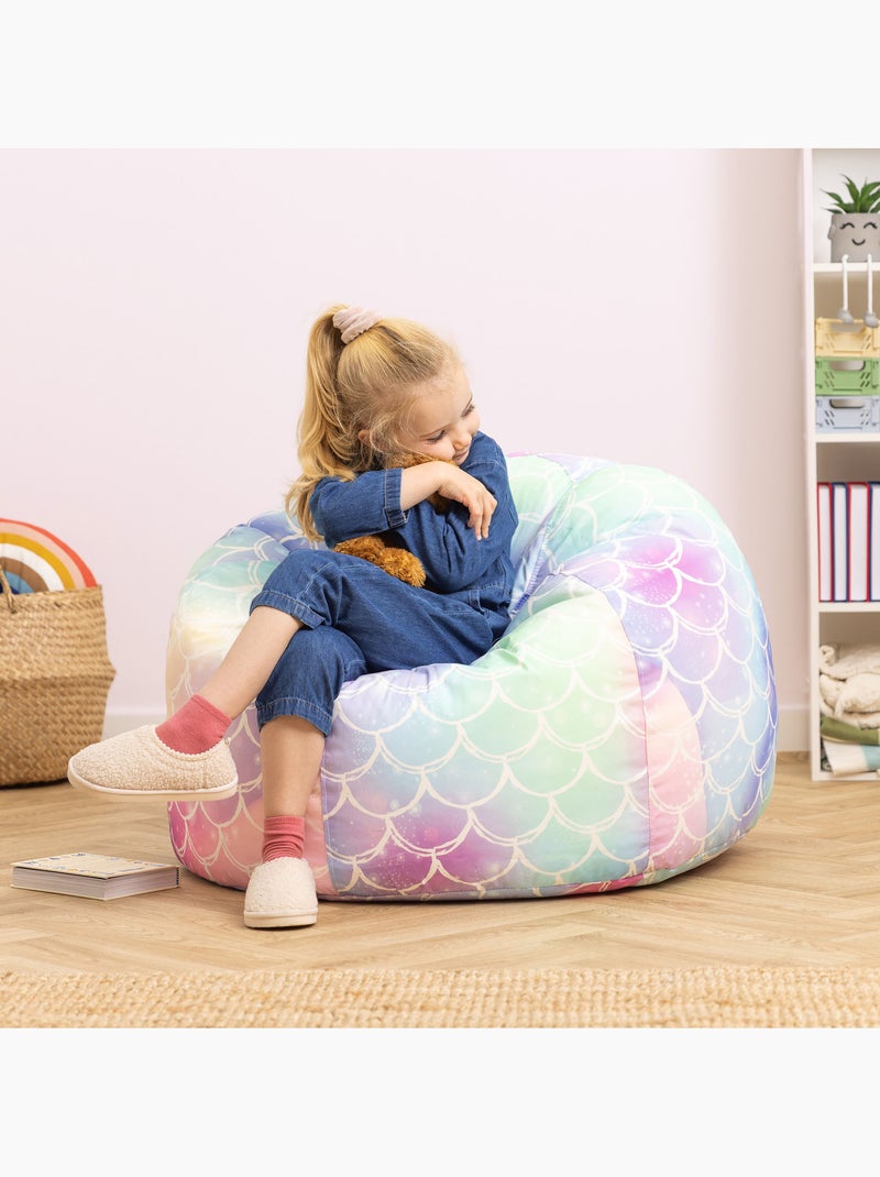 Pouf classique large enfant intérieur et extérieur à imprimé ludique - icon Rose/Multicolore - Kiabi