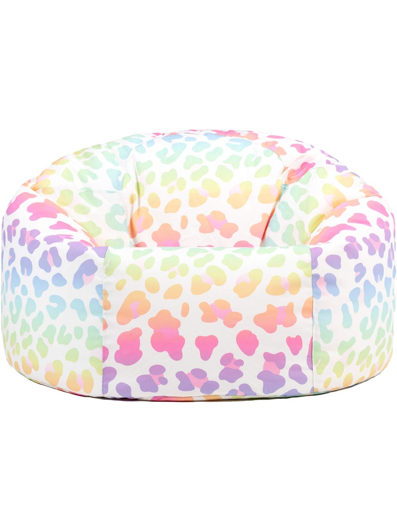 Pouf classique large enfant intérieur et extérieur à imprimé ludique - icon Violet/Rose - Kiabi