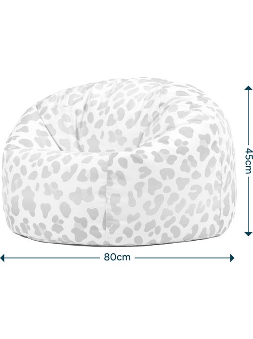 Pouf classique large enfant intérieur et extérieur à imprimé ludique - icon - Kiabi