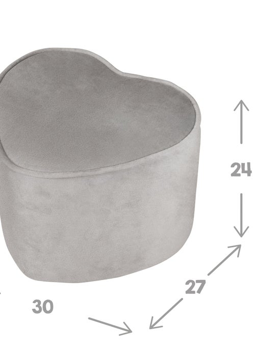 Pouf coeur en velours doux pour enfant - ROBA 'lil sofa' - Kiabi Pouf coeur en velours doux pour enfant - ROBA 'lil sofa' - Kiabi