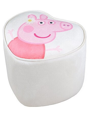 Pouf coeur en velours doux pour enfant 'Roba Peppa Pig'