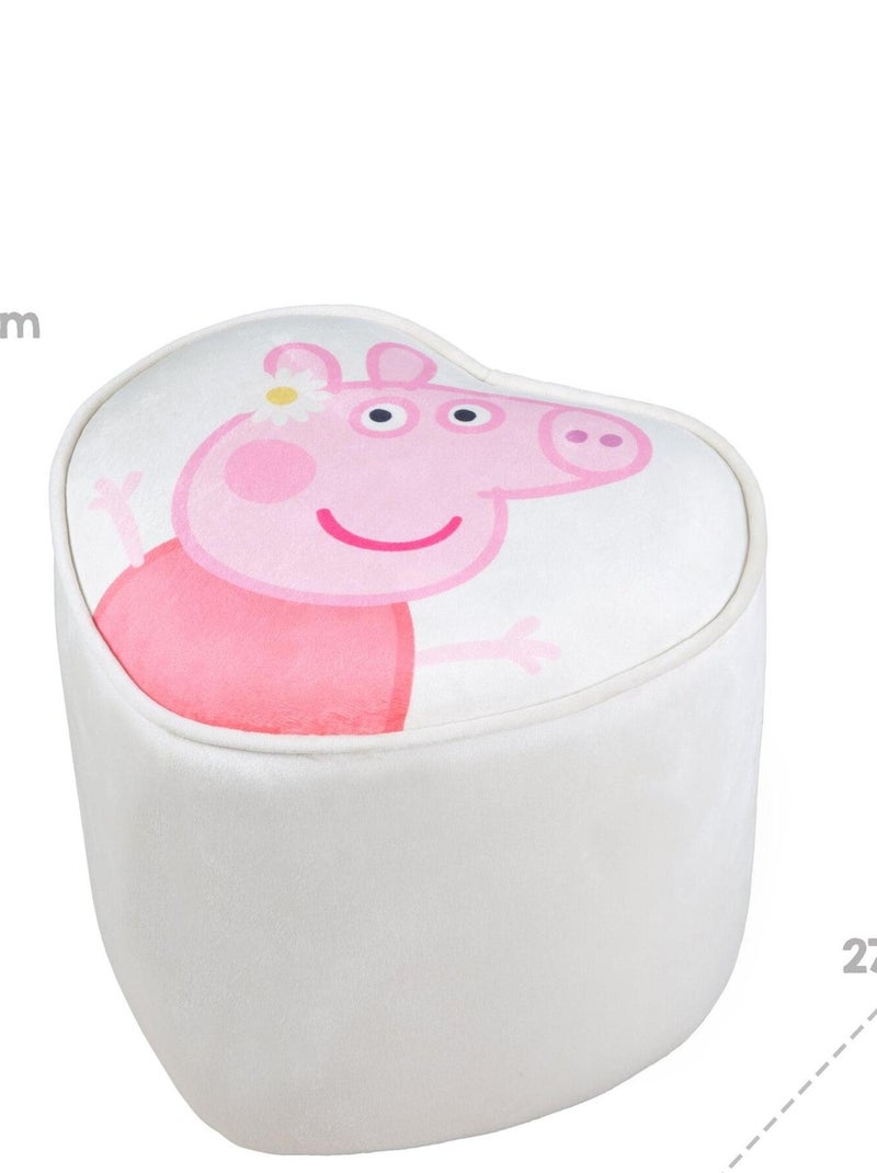 Pouf coeur en velours doux pour enfant 'Roba Peppa Pig' Beige - Kiabi