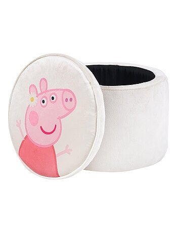 Pouf coffre bébé rond en velours 'Roba Peppa Pig'