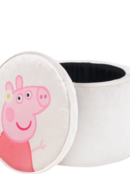 Pouf coffre bébé rond en velours 'Roba Peppa Pig' - Kiabi