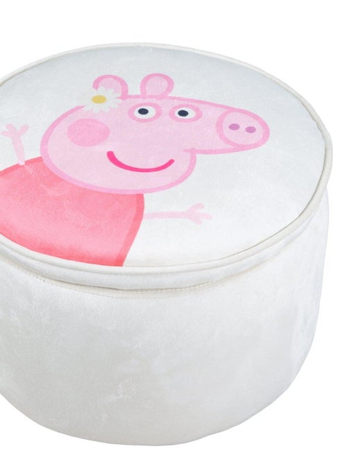 Pouf coffre bébé rond en velours 'Roba Peppa Pig' - Kiabi