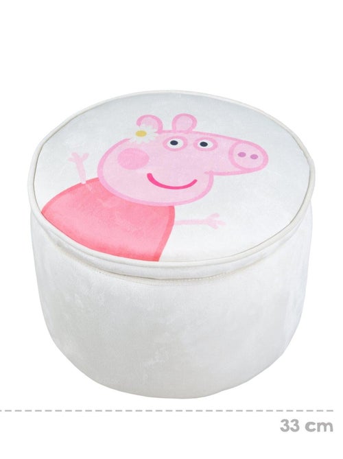 Pouf coffre bébé rond en velours 'Roba Peppa Pig' - Kiabi