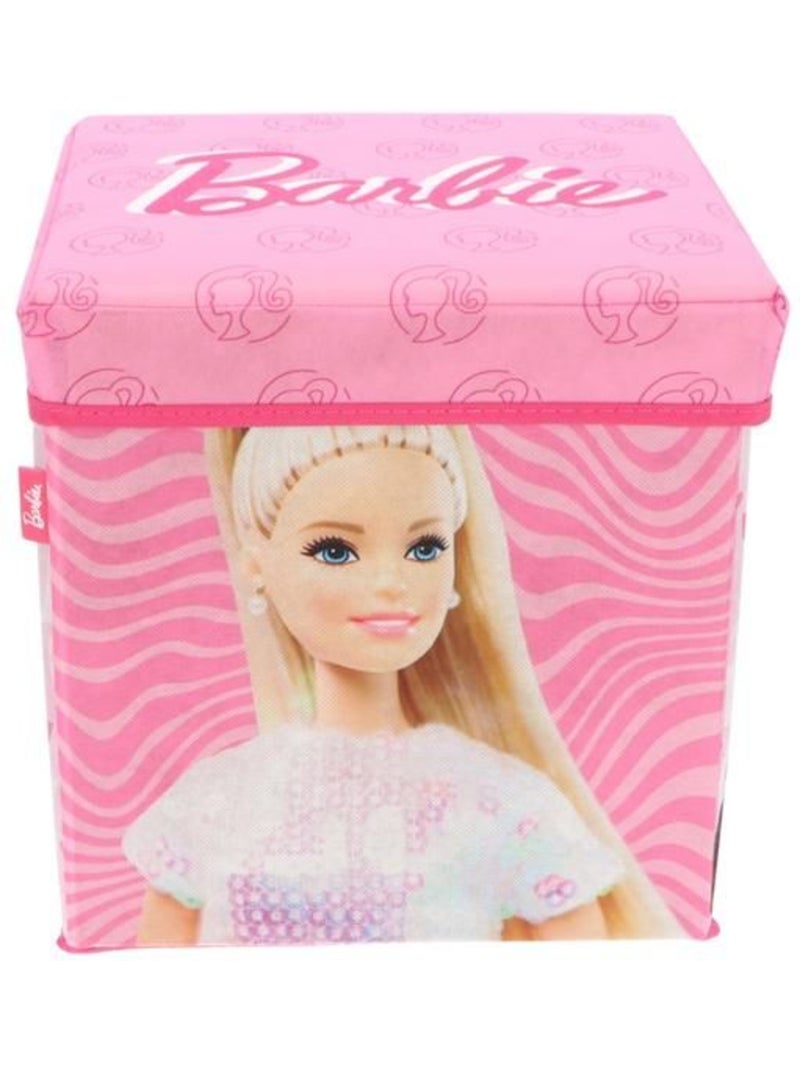 Pouf coffre de rangement à jouets barbie chambre enfant banc poupée malle box bac Rose - Kiabi
