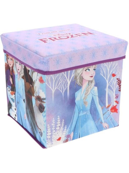 Pouf coffre de rangement à jouets la reine des neiges chambre enfant banc malle box - Kiabi