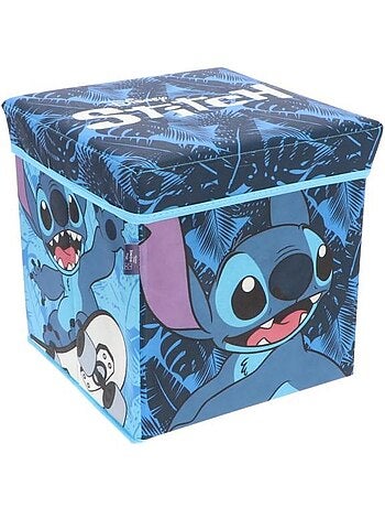 Pouf coffre de rangement à jouets lilo & stitch chambre enfant disney banc et malle box