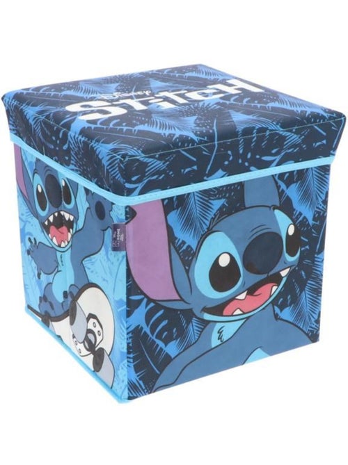 Pouf coffre de rangement à jouets lilo & stitch chambre enfant disney banc et malle box - Kiabi