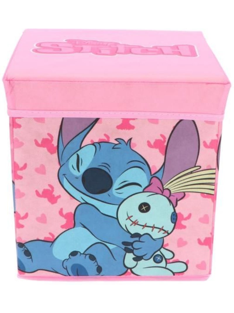 Pouf coffre de rangement à jouets lilo & stitch chambre fille enfant disney banc et malle box Rose - Kiabi