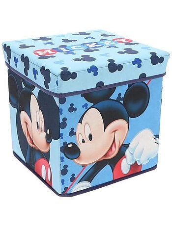Pouf coffre de rangement à jouets mickey mouse chambre enfant garçon banc malle minnie disney