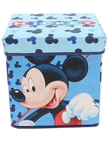 Pouf coffre de rangement à jouets mickey mouse chambre enfant garçon banc malle minnie disney