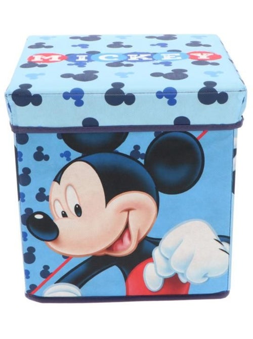 Pouf coffre de rangement à jouets mickey mouse chambre enfant garçon banc malle minnie disney - Kiabi
