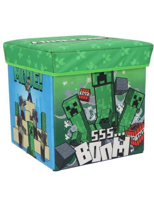 Pouf coffre de rangement à jouets minecraft - Kiabi