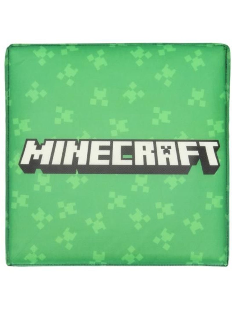 Pouf coffre de rangement à jouets minecraft Vert - Kiabi