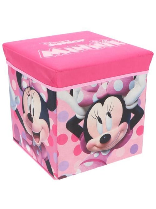 Pouf coffre de rangement à jouets minnie mouse chambre enfant fille banc malle mickey - Kiabi