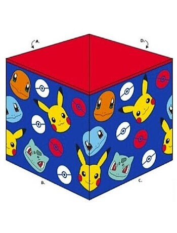 Pouf coffre de rangement à jouets pokemon chambre enfant banc et malle box carapuce ronflex