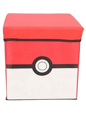 Pouf coffre de rangement à jouets pokemon chambre enfant banc et malle box pokeball