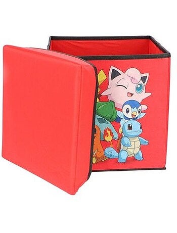 Pouf coffre de rangement à jouets pokemon chambre enfant banc et malle box pokeball